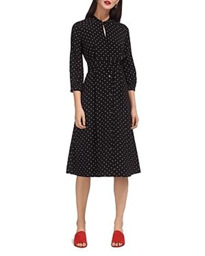 Shop Whistles Kamala Polka-dot Shirt Dress In Multi