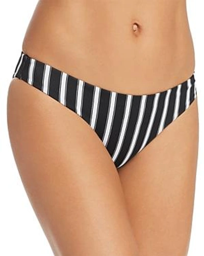 Shop Tori Praver Isla Stripe Bikini Bottom In Black