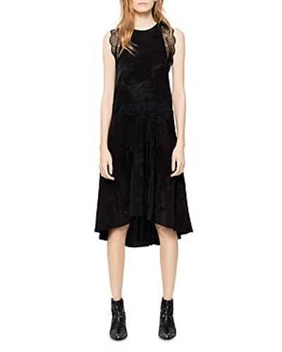 Shop Zadig & Voltaire Roberto Silk Jacquard Dress In Black