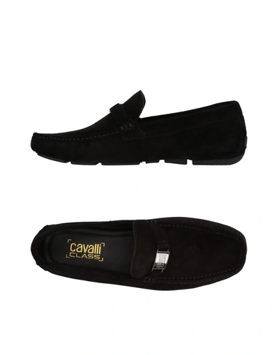 Shop Class Roberto Cavalli Loafers In Black