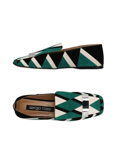 Shop Sergio Rossi Loafers In Green