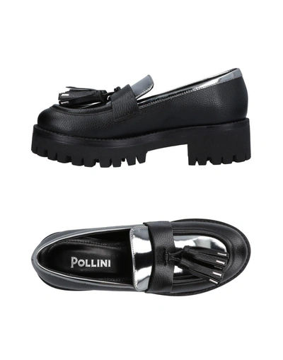 Pollini Loafers In Black | ModeSens