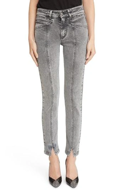 Shop Givenchy Lightning Skinny Jeans In Grey Denim