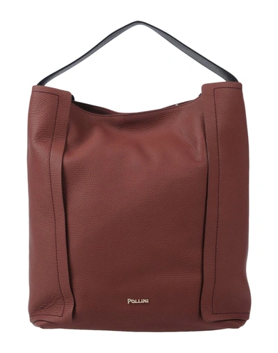 Shop Pollini Handbag In Brick Red