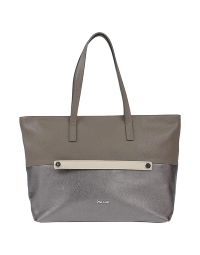 Shop Pollini Handbags In Grey