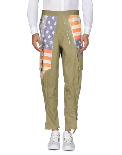 Shop Pihakapi Casual Pants In Military Green