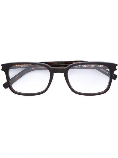 Shop Saint Laurent Square Frame Glasses