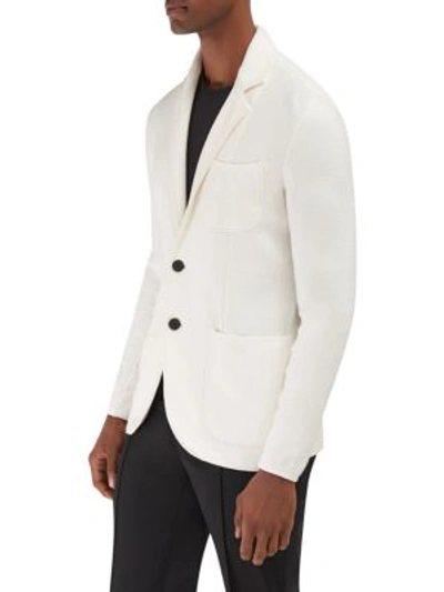 Shop Efm-engineered For Motion Acton Fashion Knitted Blazer In White