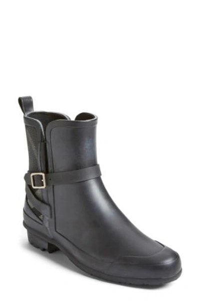 Shop Burberry 'riddlestone' Rain Boot In Black/ Charcoal