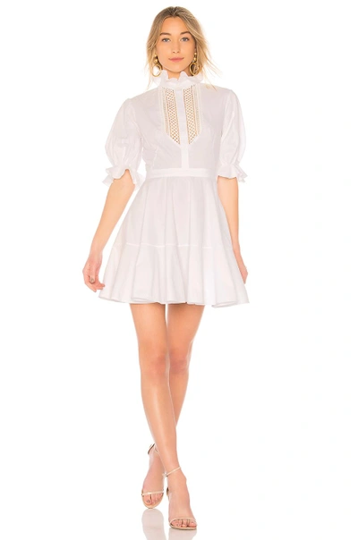 Shop Lover Abbey Trim Dress In White