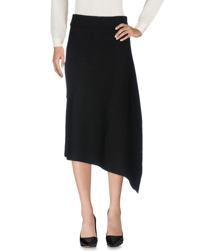 Shop Tibi Knee Length Skirts In Black