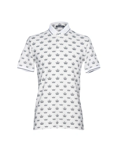 Shop Dolce & Gabbana Man Polo Shirt White Size 34 Cotton