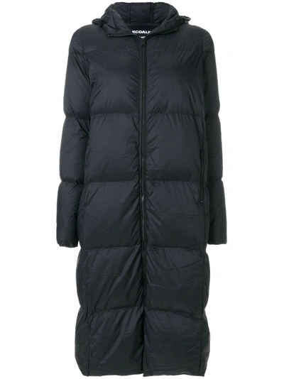 Shop Ecoalf Long Puffer Coat In Black