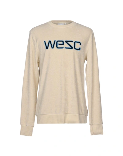 Shop Wesc Sweatshirts In Ivory