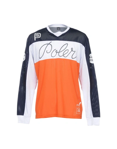 Shop Poler T-shirt In Orange