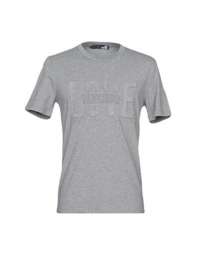 Shop Love Moschino T-shirt In Grey