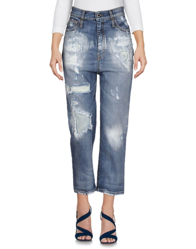 Shop Frankie Morello Woman Denim Pants Blue Size 30 Cotton, Elastane
