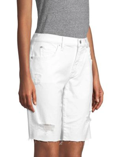 Shop 7 For All Mankind Denim Bermuda Shorts In White Fashion
