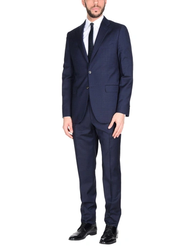 Shop Boglioli Suits In Dark Blue