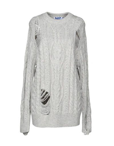 Shop Sjyp Sweater In Light Grey
