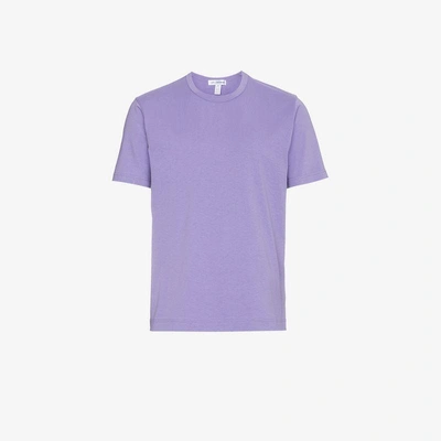 Shop Comme Des Garçons Shirt Rear Logo Print Cotton T Shirt In Pink&purple