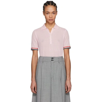 Shop Thom Browne Pink Relaxed-fit Polo In 680 Lt Pink