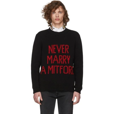 Shop Gucci Black Never Marry A Mitford Sweater In 1082