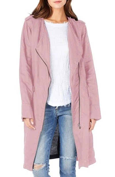 Shop Michael Stars Zip Front Trench Coat In Tickle