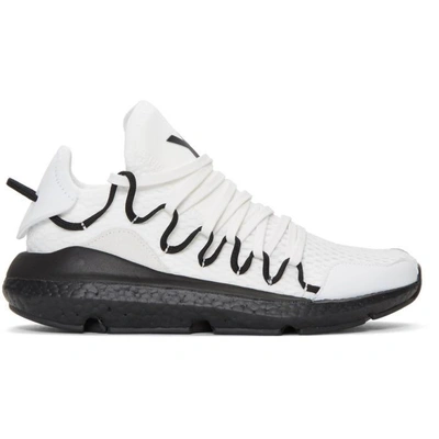 Shop Y-3 White Kusari Boost Sneakers