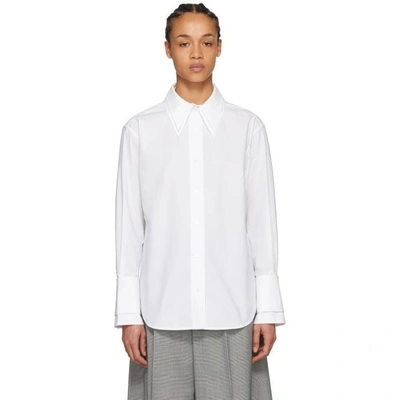 Shop Acne Studios White Roline Double Collar Shirt