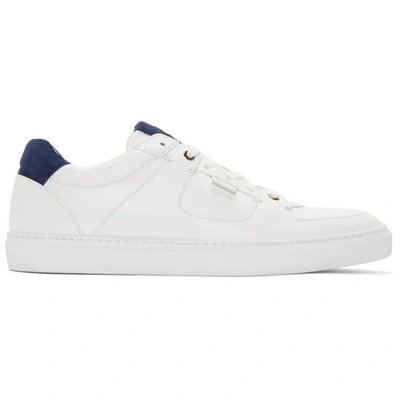 Shop Brioni White Hudson Sneakers In 9041wht/nav