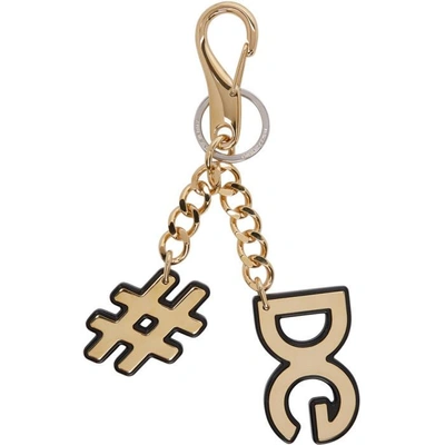 Shop Dolce & Gabbana Dolce And Gabbana Gold Metal Dg Keychain In 8b759 Metal