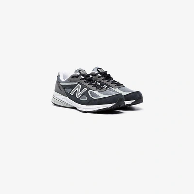 Shop New Balance Grey 990v4 Lace-up Sneakers