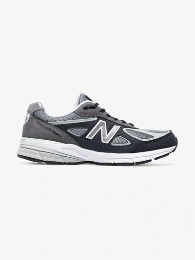 Shop New Balance Grey 990v4 Lace-up Sneakers