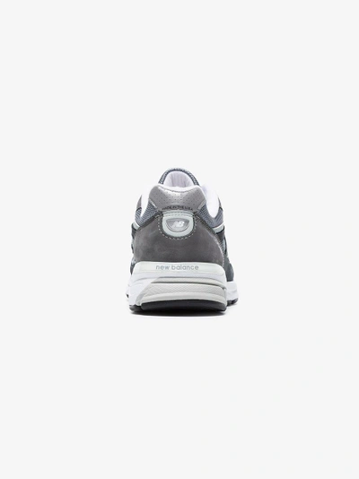 Shop New Balance Grey 990v4 Lace-up Sneakers