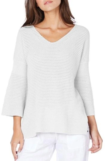 Shop Michael Stars Bell Sleeve Sweater In White