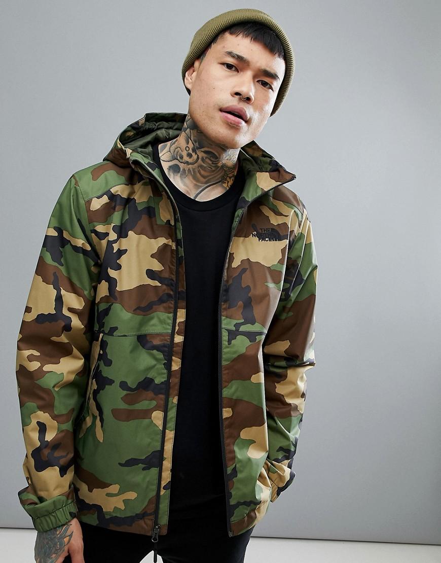 north face green camo jacket