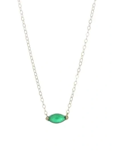Shop Ila Emerald & 14k Yellow Gold Pendant Necklace