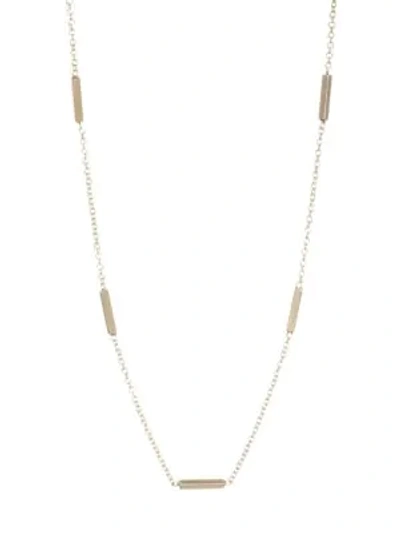Shop Zoë Chicco Women's 14k Gold Horizontal Tiny Bars Necklace In Yellow Gold