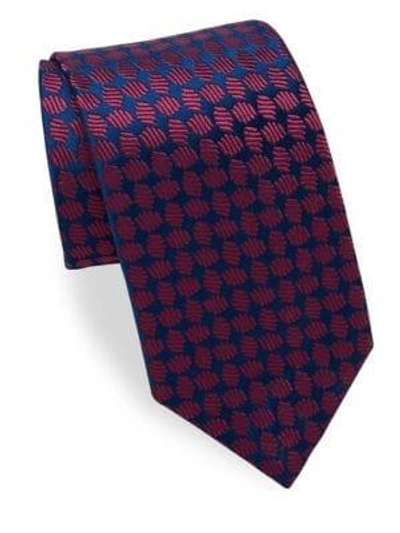 Shop Charvet Oval Pattern Silk Tie In Purple