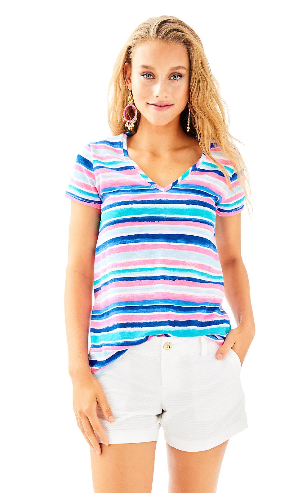 lilly pulitzer etta v neck top