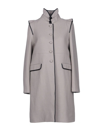 Shop Valentino Coat In Light Grey