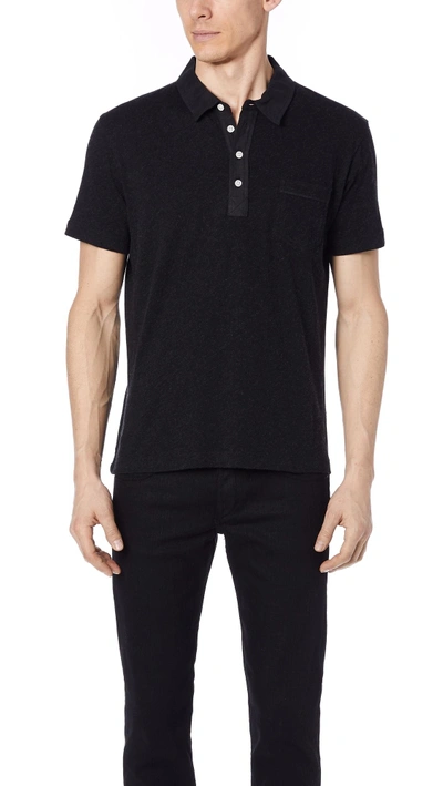 Shop Billy Reid Polo Shirt In Black