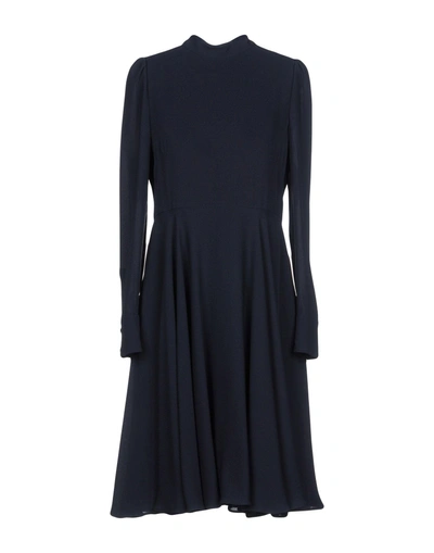Shop Valentino Knee-length Dresses In Dark Blue