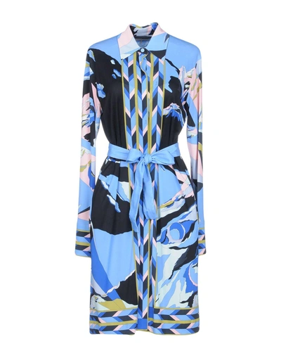 Shop Emilio Pucci Knee-length Dress In Azure