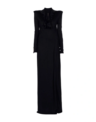 Shop Balmain Long Dresses In Black