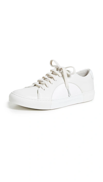 Shop They New York Circle Low Sneakers In Off White/white