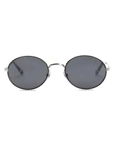 Shop Givenchy 53mm Round Sunglasses In Silver Grey