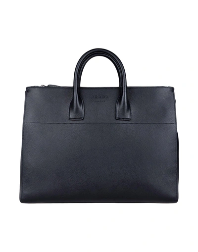 Shop Prada Work Bag In Black