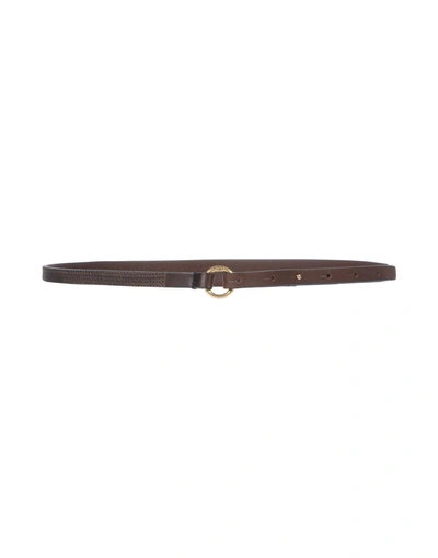 Shop Valentino Belts In Dark Brown